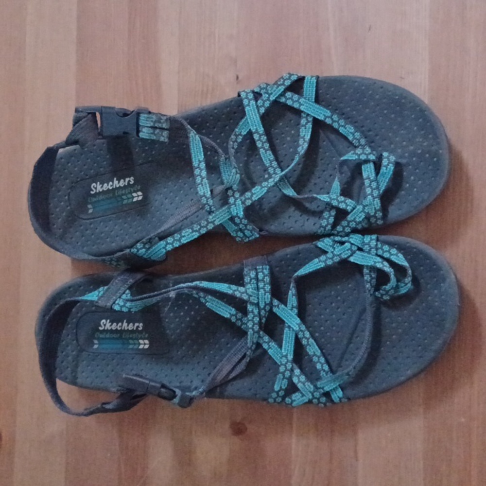 Skechers outdoor lifestyle Sz 10 Hiking Travel Summer Cruise Tropical Camping126
